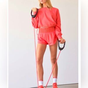 Free People Movement off sides sweatshirt & shorts set